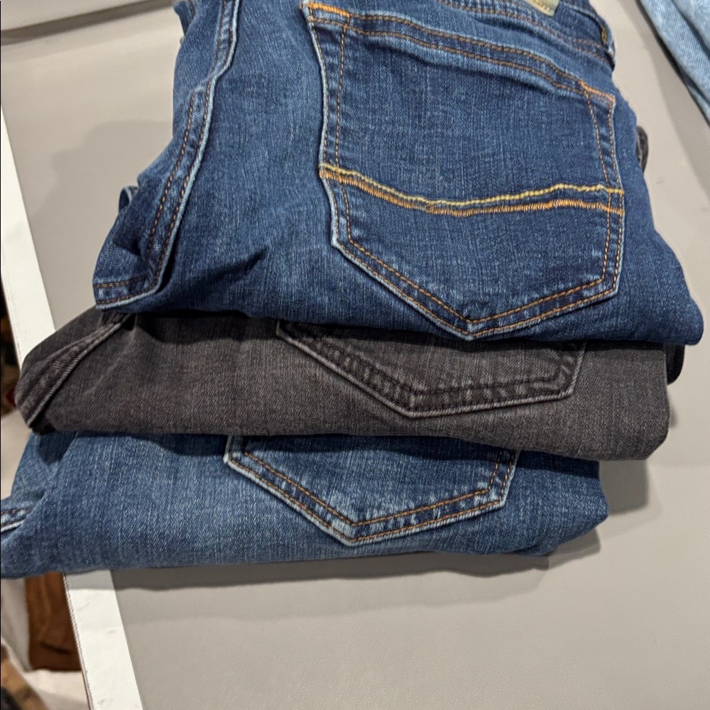 Abercrombie Kids Dark Blue and Black Skinny Jeans-3 pairs